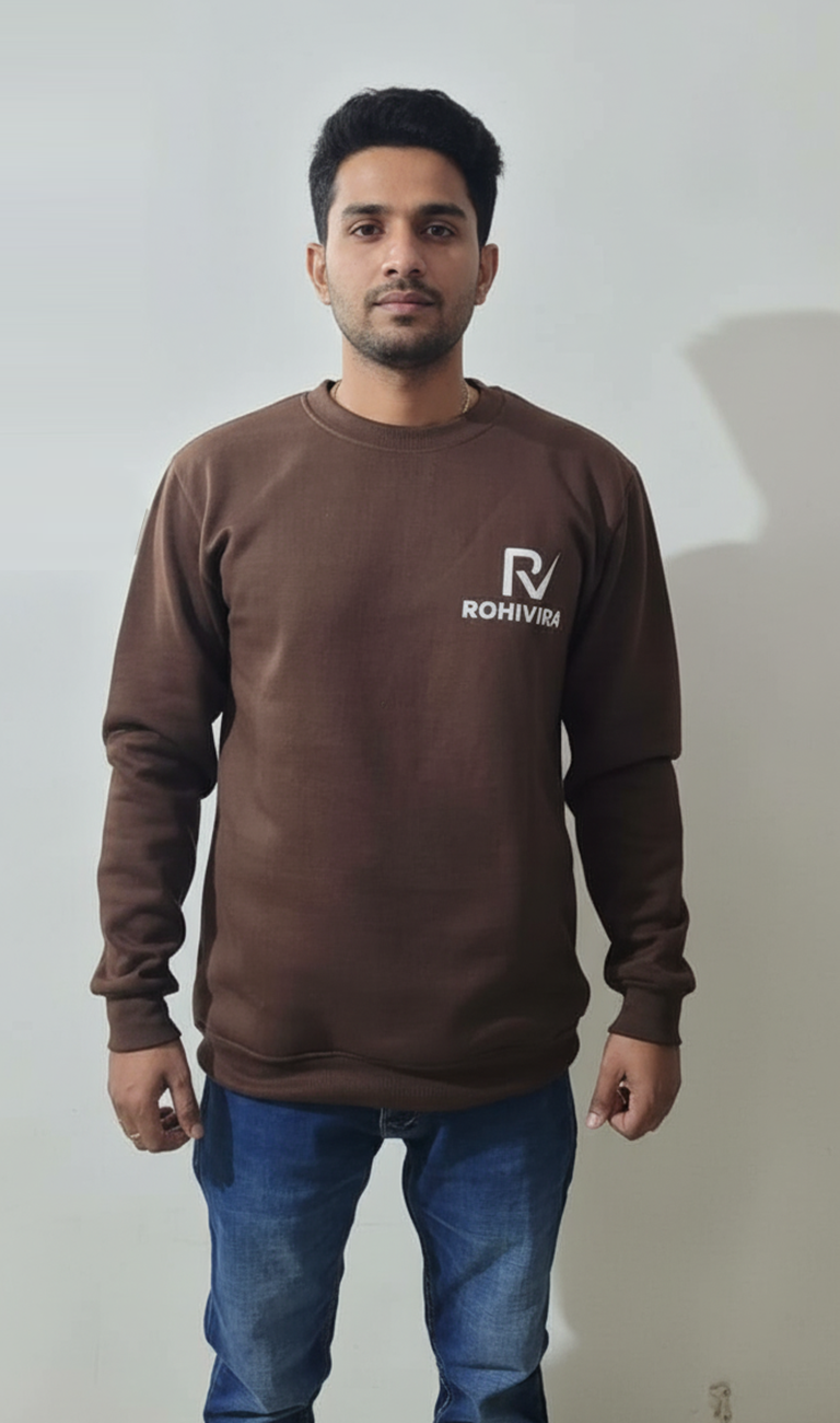 Dark Brown Crewneck Sweatshirt