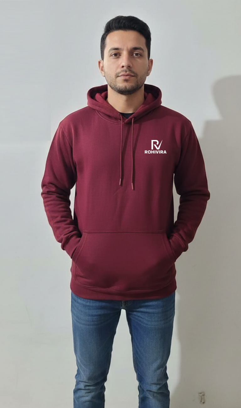 Maroon PC Fleece Hooded Sweatshirt