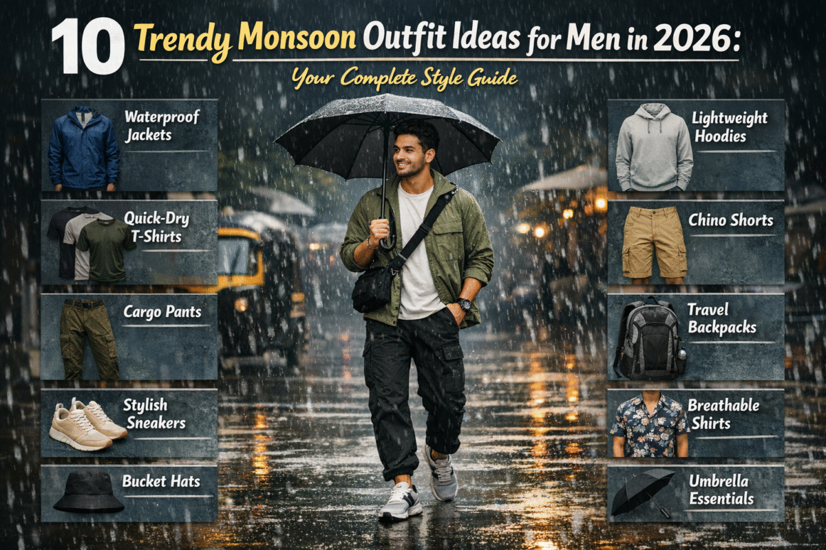 10 Trendy Monsoon Outfit Ideas for Men in 2026: Your Complete Style Guide