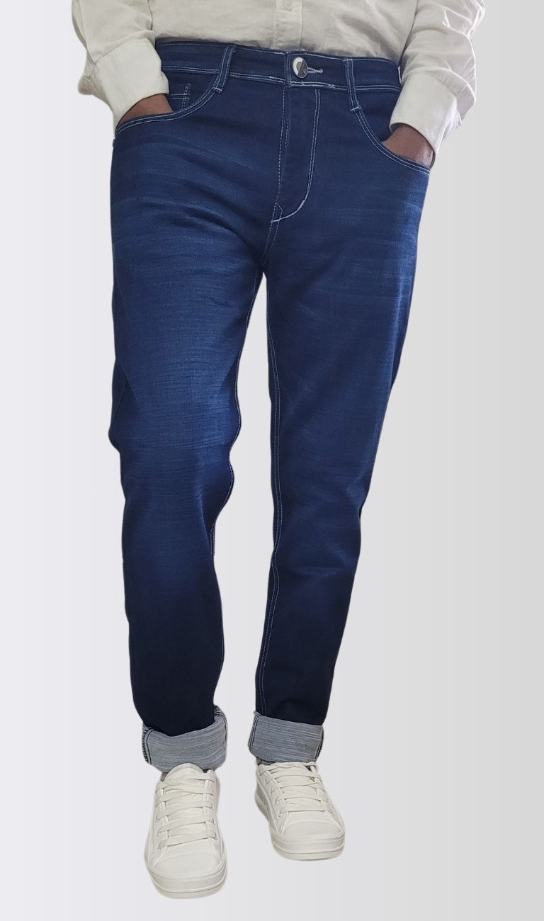 Men’s Dark Blue Slim Fit Denim Jeans