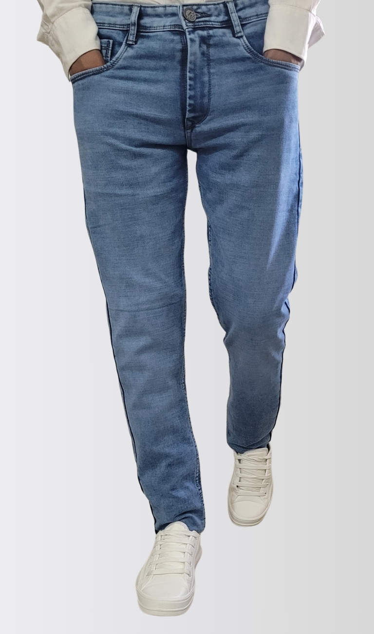 Men’s Light Blue Slim Fit Washed Jeans