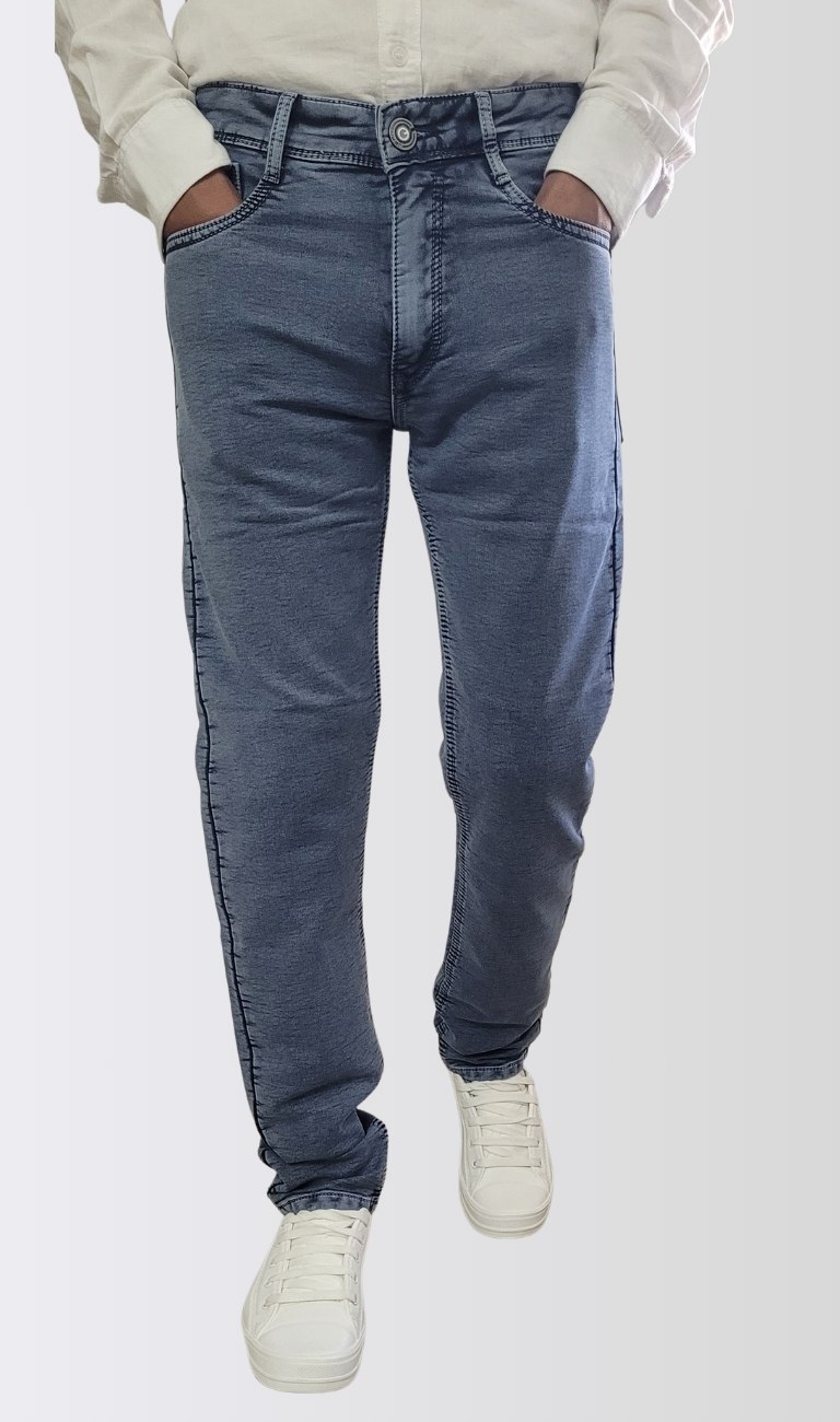 Men’s Steel Grey Slim Fit Casual Jeans