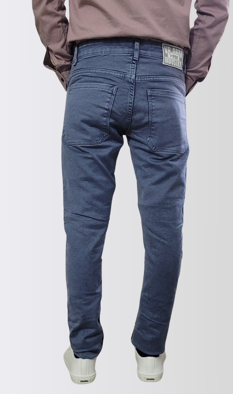 Men Slim Low Rise Blue Jeans - Image 4