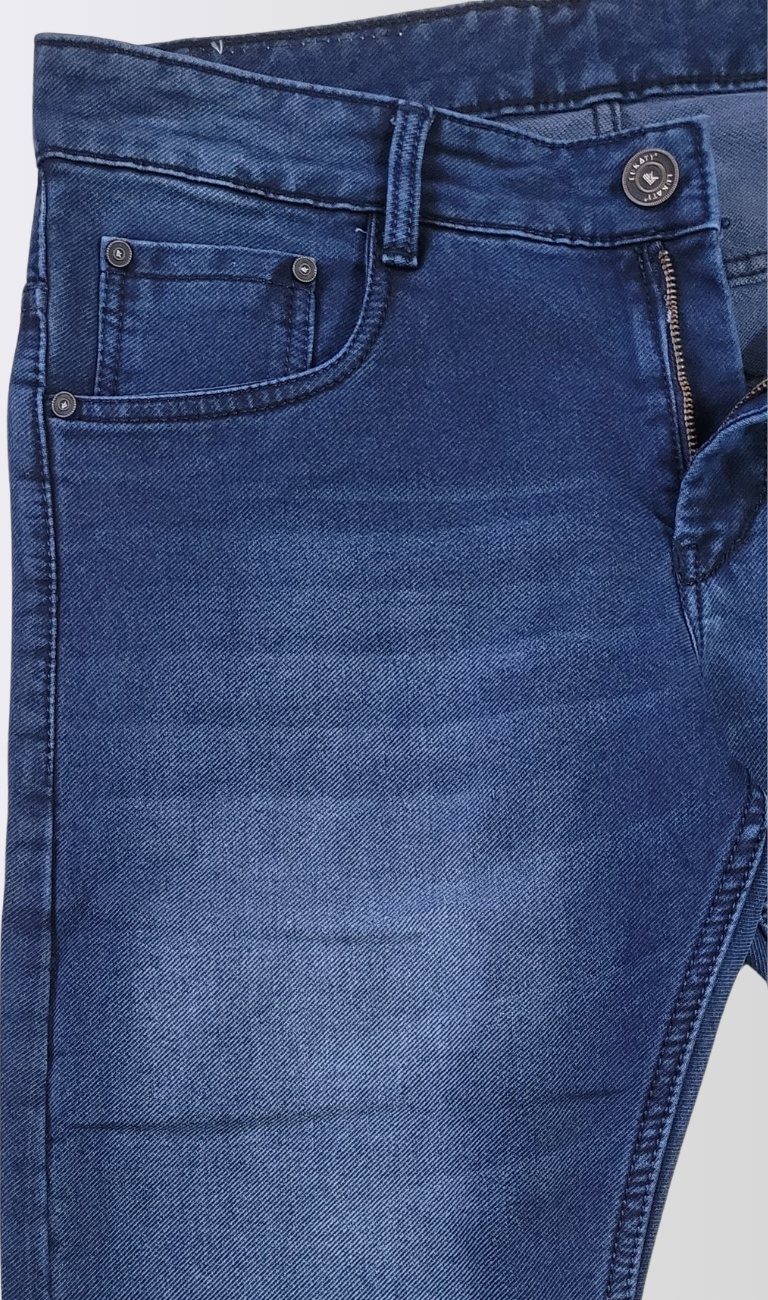 Men Slim Mid Rise Blue Jeans - Image 5