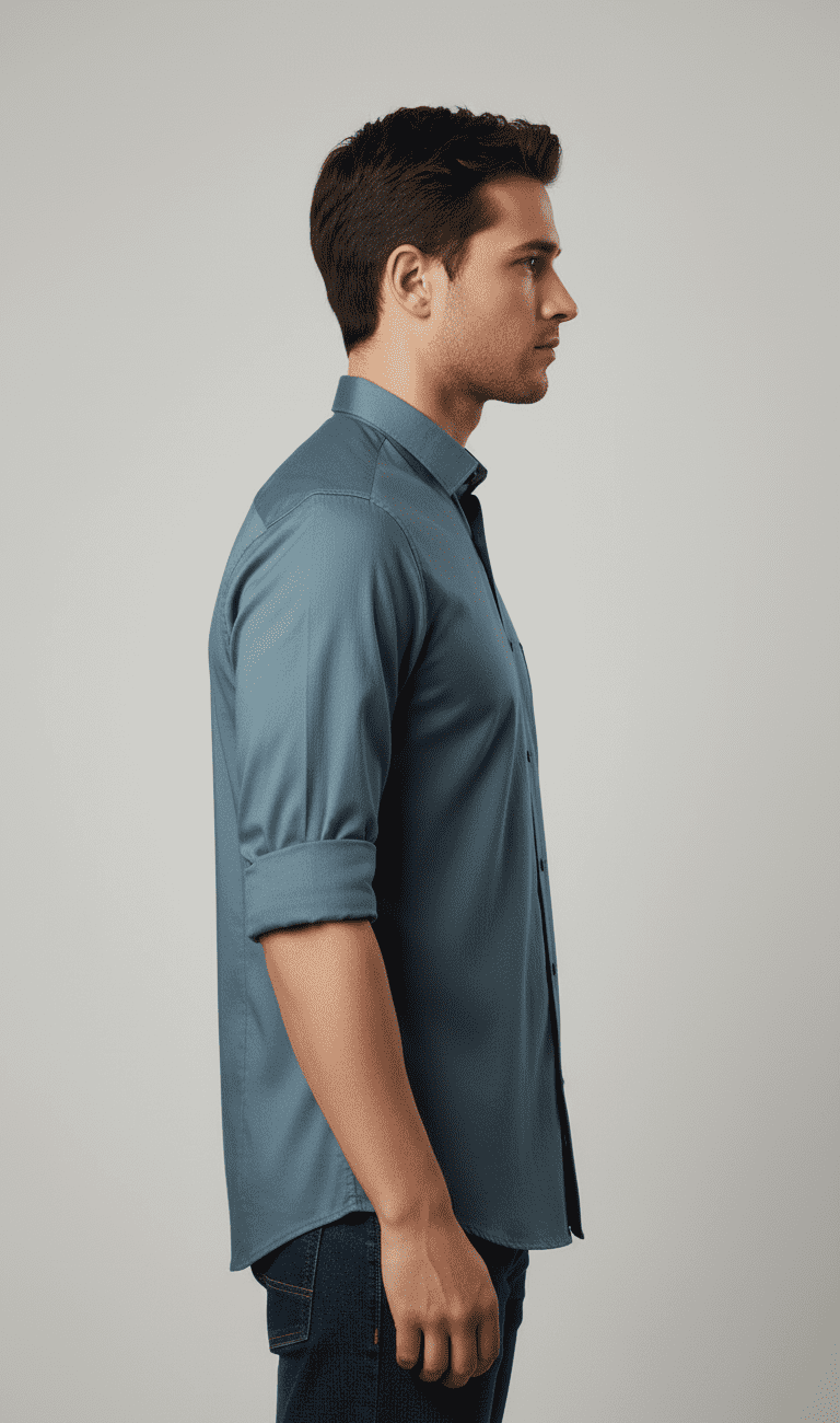 Men’s Classic Slim-Fit Casual Shirt - Image 4