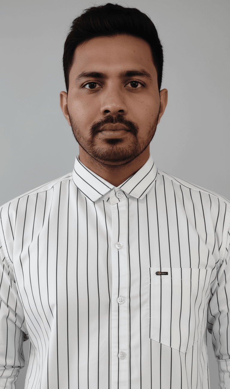 Men’s Full Sleeve White Shirt with Black Vertical Stripes - Image 4