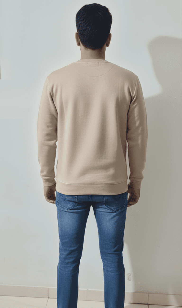 Beige Crewneck Sweatshirt - Image 2