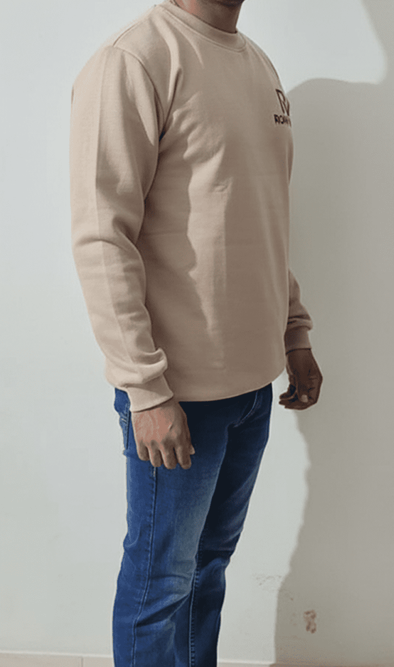 Beige Crewneck Sweatshirt - Image 3