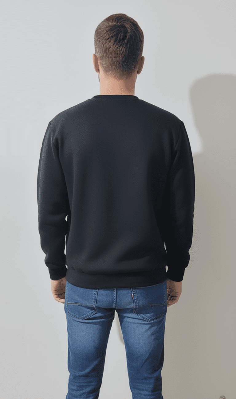 Black Crewneck Sweatshirt - Image 2