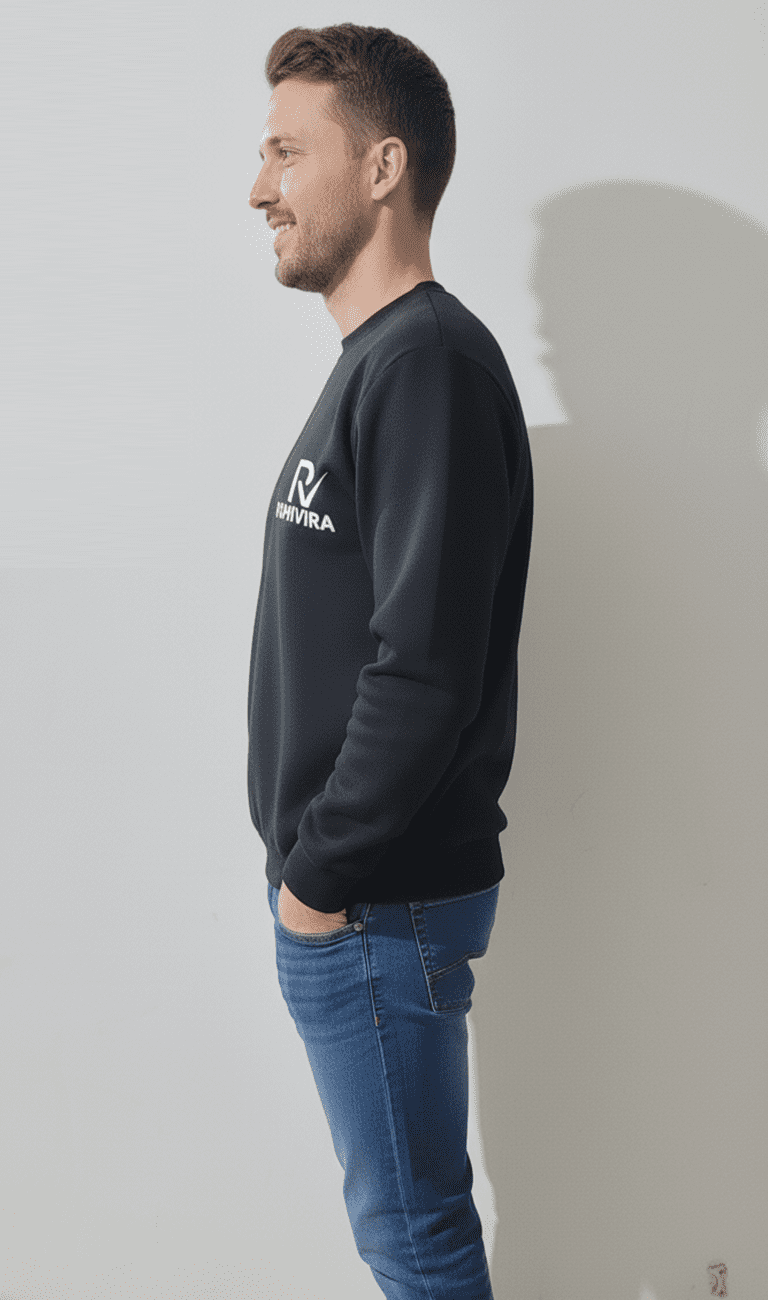 Black Crewneck Sweatshirt - Image 3