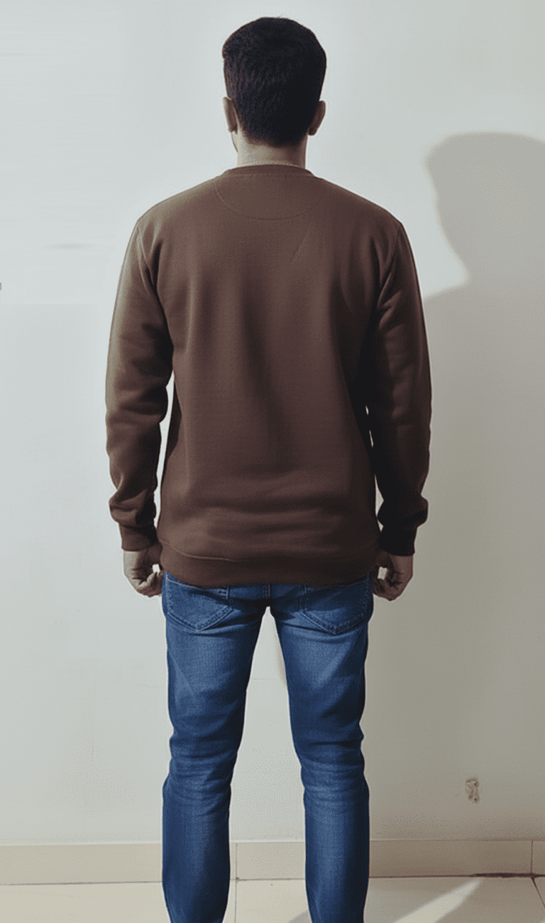 Dark Brown Crewneck Sweatshirt - Image 2