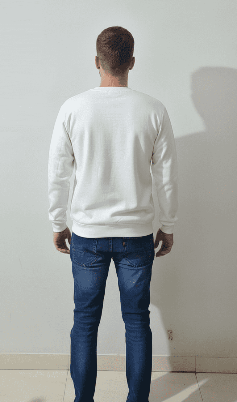 White Crewneck Sweatshirt - Image 2
