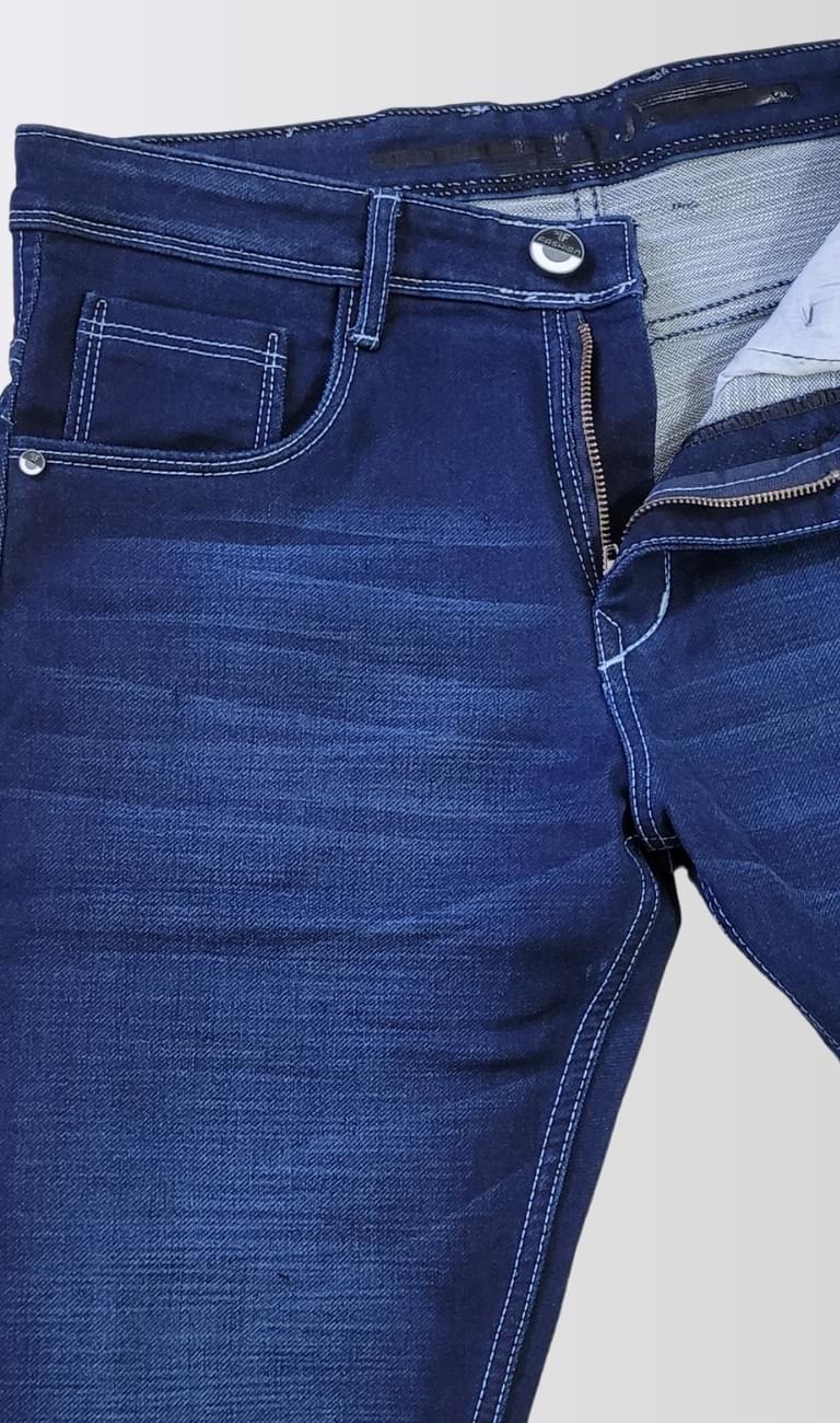 Men’s Dark Blue Slim Fit Denim Jeans - Image 6