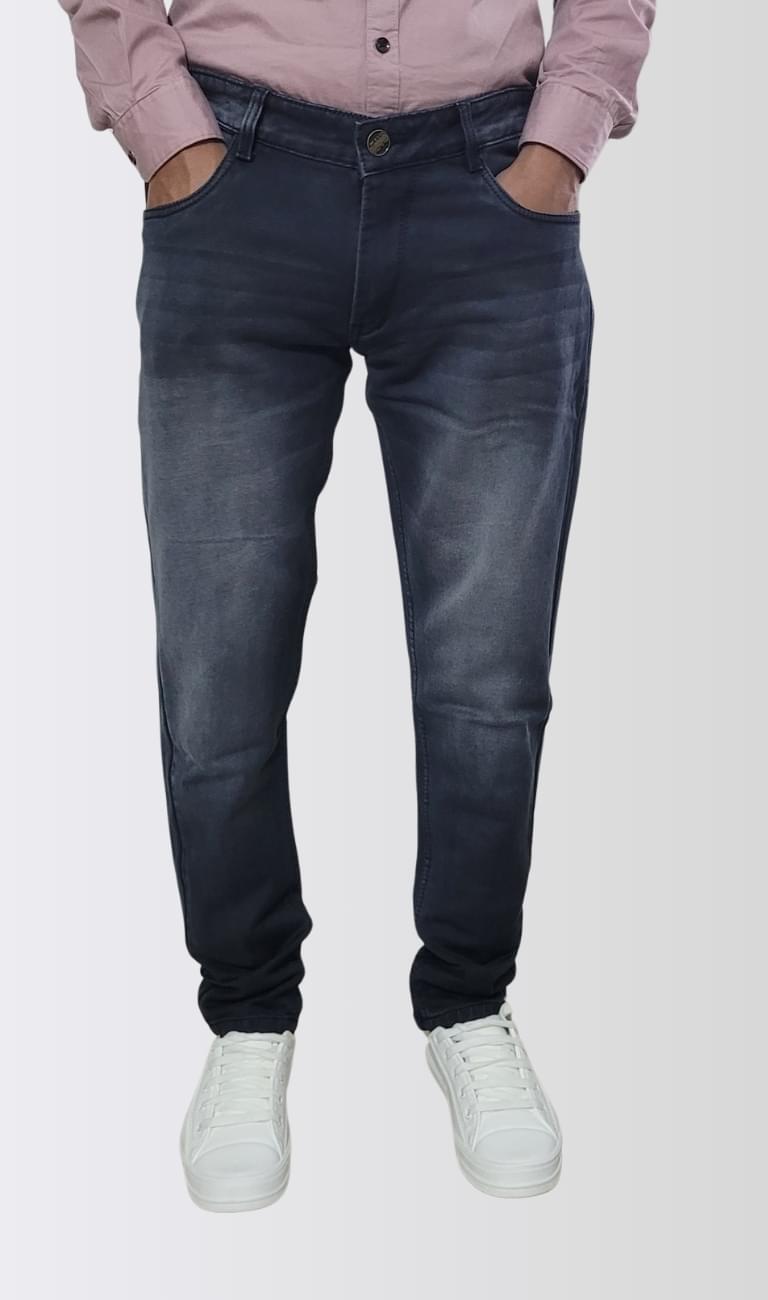Men Mid-Wash Tapered Fit Jeans - Image 3