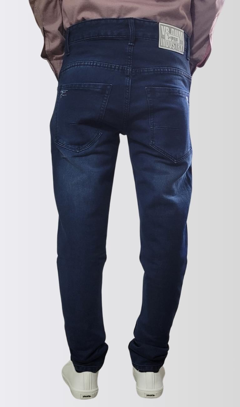 Men Slim Mid Rise Blue Jeans - Image 2